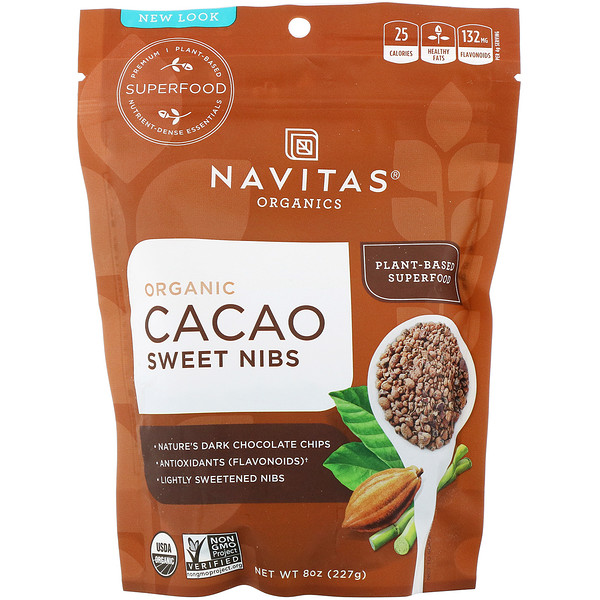 Navitas Organics, Organic Cacao Sweet Nibs, 8 oz (227 g) 1 Navitas Organics, Organic Cacao Sweet Nibs, 8 oz (227 g)