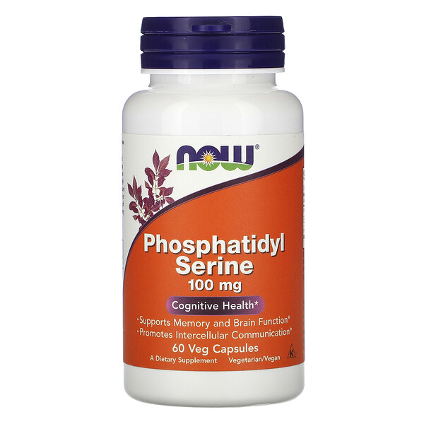 NOW Foods, Phosphatidyl Serine, 100 mg, 60 Veg Capsules 1 NOW Foods, Phosphatidyl Serine, 100 mg, 60 Veg Capsules