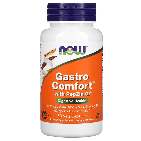 NOW Foods, Gastro Comfort with PepZin GI, 60 Veg Capsules 1 NOW Foods, Gastro Comfort with PepZin GI, 60 Veg Capsules