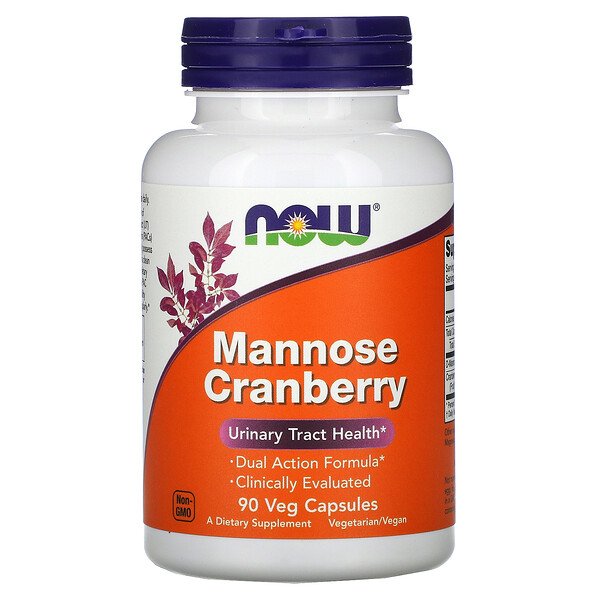 NOW Foods, Mannose Cranberry, 90 Veg Capsules 1 NOW Foods, Mannose Cranberry, 90 Veg Capsules