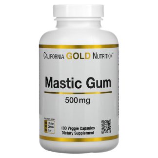 California Gold Nutrition, Mastic Gum, 500 mg, 180 Veggie Capsules