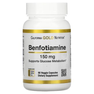 California Gold Nutrition, Benfotiamine, 150 mg, 90 Veggie Capsules