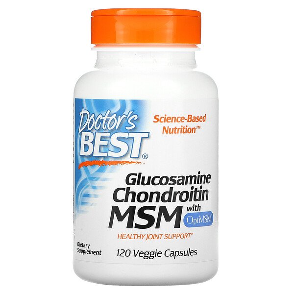 Doctor's Best, Glucosamine Chondroitin MSM with OptiMSM, 120 Veggie Caps 1 Doctor's Best, Glucosamine Chondroitin MSM with OptiMSM, 120 Veggie Caps