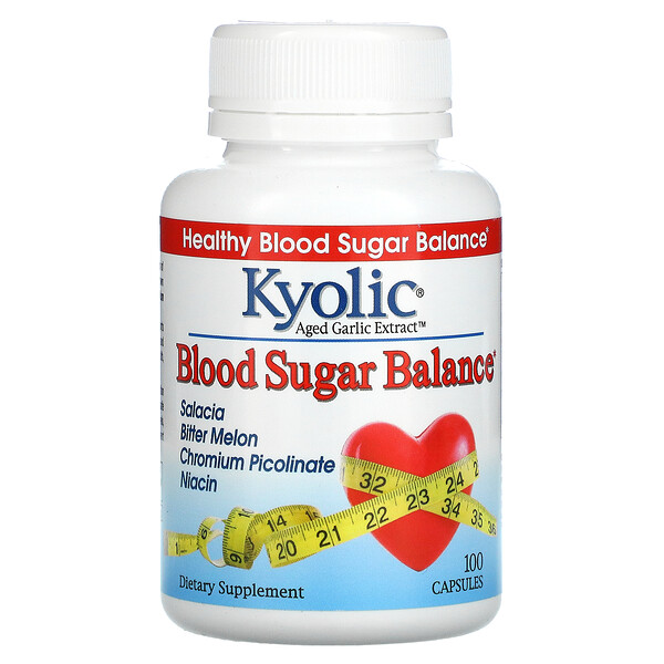 Kyolic, Aged Garlic Extract, Blood Sugar Balance, 100 Capsules 1 Kyolic, Aged Garlic Extract, Blood Sugar Balance, 100 Capsules