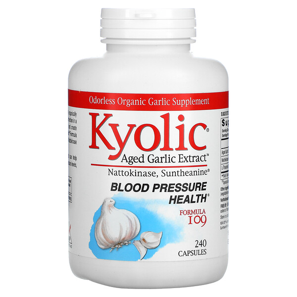 Kyolic, Aged Garlic Extract, Blood Pressure Health, Formula 109, 240