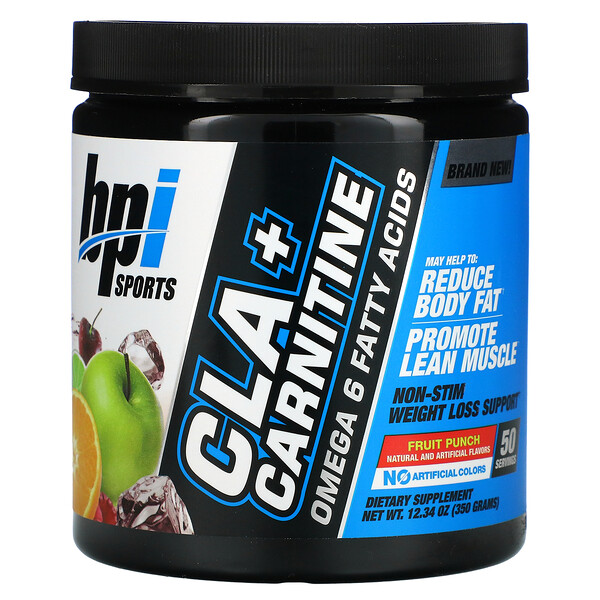 BPI Sports, CLA + Carnitine, Fruit Punch, 12 BPI Sports, CLA + Carnitine, Fruit Punch, 12.34 oz (350 g)