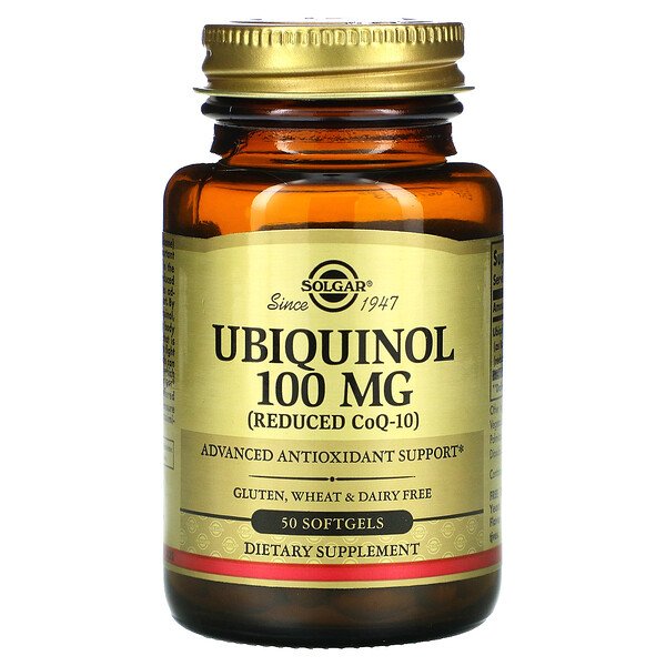 Solgar, Ubiquinol (Reduced CoQ10), 100 mg, 50 Softgels 1 Solgar, Ubiquinol (Reduced CoQ10), 100 mg, 50 Softgels