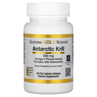 California Gold Nutrition, Antarctic Krill Oil, 500 mg, 30 Softgels