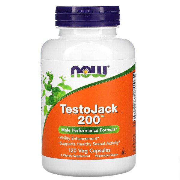 NOW Foods, TestoJack 200, 120 Veg Capsules 1 NOW Foods, TestoJack 200, 120 Veg Capsules