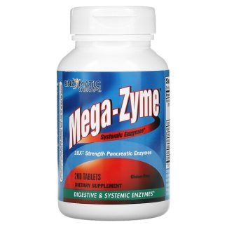 Enzymatic Therapy, Mega-Zyme, Systemic Enzymes, 200 Tablets