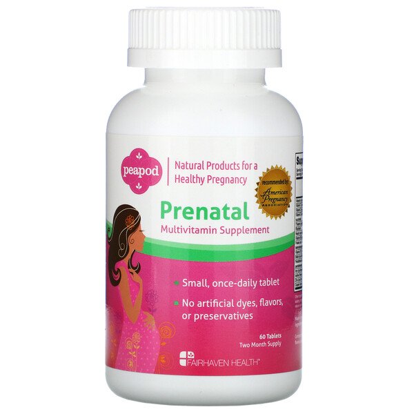 Fairhaven Health, Peapod, Prenatal Multivitamin Supplement, 60 Tablets 1 Fairhaven Health, Peapod, Prenatal Multivitamin Supplement, 60 Tablets