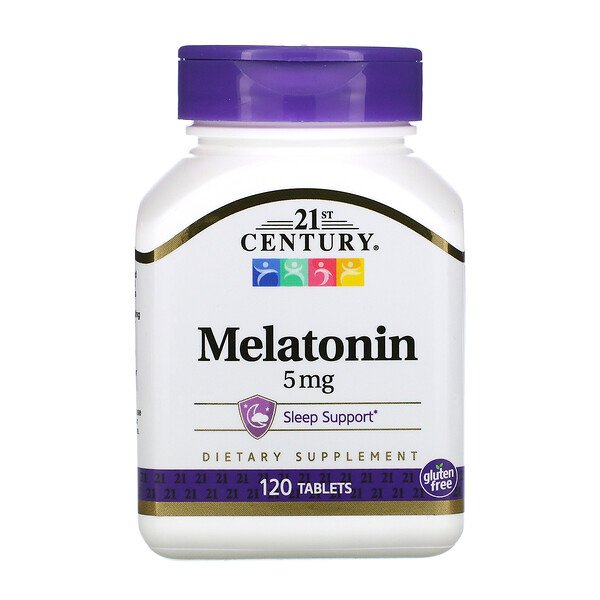 21st Century, Melatonin, 5 mg, 120 Tablets 1 21st Century, Melatonin, 5 mg, 120 Tablets