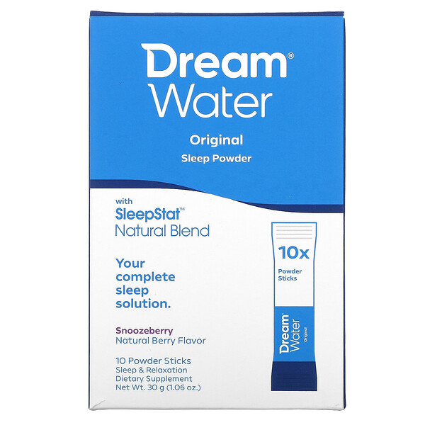 Dream Water, Sleep Powder, Snoozeberry, 10 Sticks, 3 g Each 1 Dream Water, Sleep Powder, Snoozeberry, 10 Sticks, 3 g Each