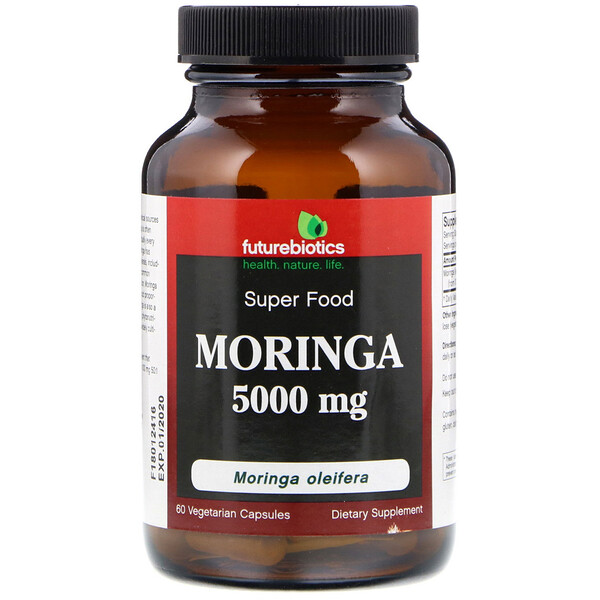 FutureBiotics, Moringa, 5,000 mg, 60 Vegetarian Capsules 1 FutureBiotics, Moringa, 5,000 mg, 60 Vegetarian Capsules