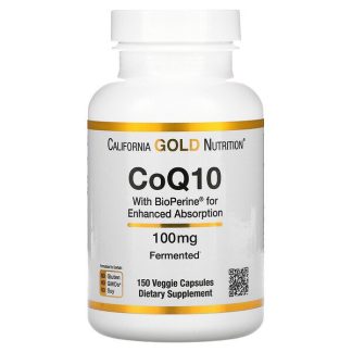 California Gold Nutrition, CoQ10 USP with Bioperine, 100 mg, 150 Veggie Capsules
