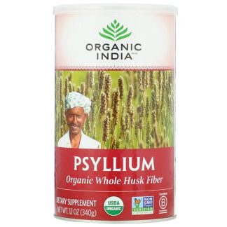 Organic India, Psyllium, Organic Whole Husk Fiber, 12 oz (340 g)