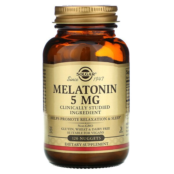 Solgar, Melatonin, 5 mg, 120 Nuggets 1 Solgar, Melatonin, 5 mg, 120 Nuggets