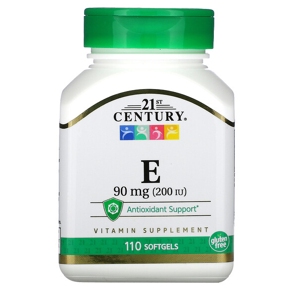 21st Century, E, 90 mg (200 IU), 110 Softgels 1 21st Century, E, 90 mg (200 IU), 110 Softgels