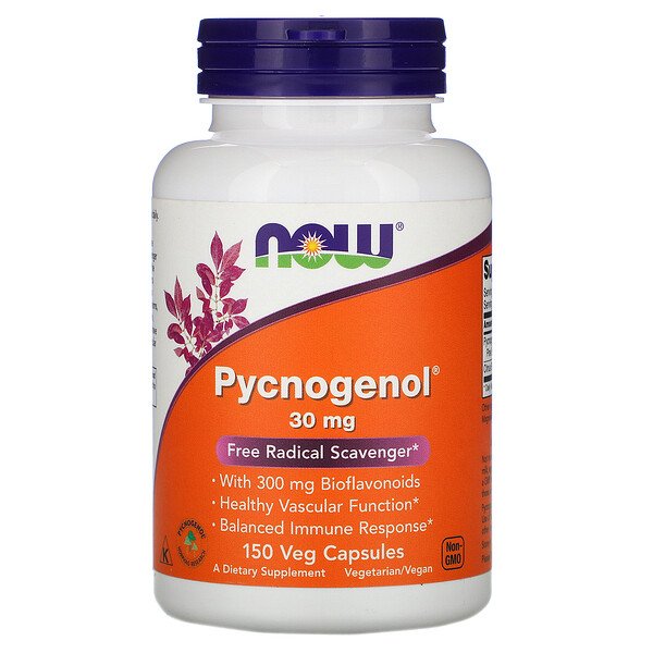 NOW Foods, Pycnogenol, 30 mg, 150 Veg Capsules 1 NOW Foods, Pycnogenol, 30 mg, 150 Veg Capsules