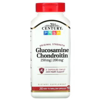 21st Century, Glucosamine / Chondroitin, Original Strength, 250 mg / 200 mg, 200 Easy to Swallow Capsules