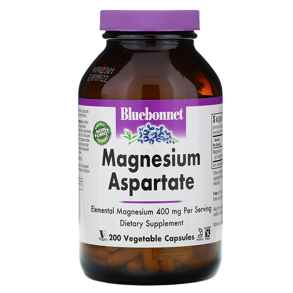 Nutrition, Magnesium Aspartate, 200 mg, 200 Vegetable