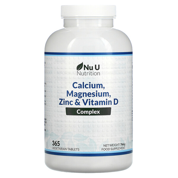 Nu U Nutrition, Calcium, Magnesium, Zinc & Vitamin D Complex, 365