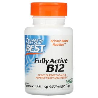 Doctor's Best, Fully Active B12, 1,500 mcg, 180 Veggie Caps