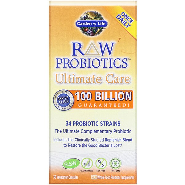 Garden of Life, RAW Probiotics, Ultimate Care, 30 Vegetarian Capsules 1 Garden of Life, RAW Probiotics, Ultimate Care, 30 Vegetarian Capsules
