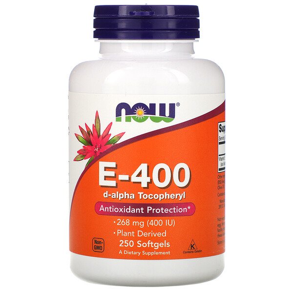 NOW Foods, E-400, 268 mg , 250 Softgels 1 NOW Foods, E-400, 268 mg , 250 Softgels