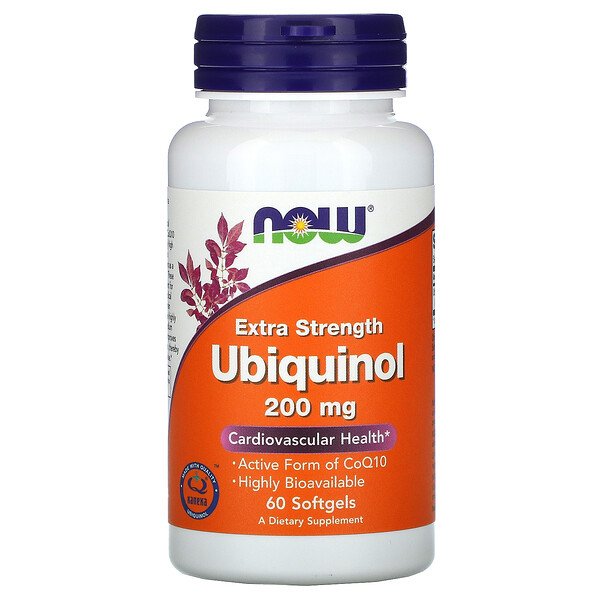 NOW Foods, Ubiquinol, 200 mg, Extra Strength, 60 Softgels 1 NOW Foods, Ubiquinol, 200 mg, Extra Strength, 60 Softgels