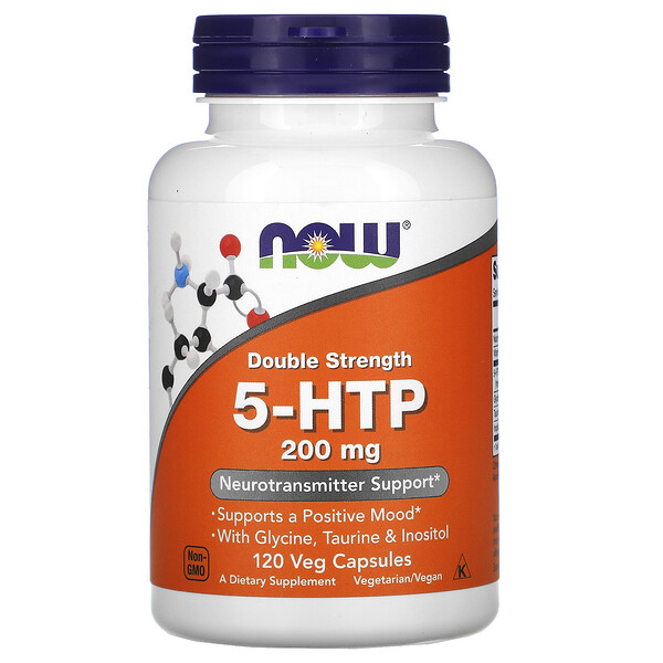 NOW Foods, 5-HTP, Double Strength, 200 mg, 120 Veg Capsules 1 NOW Foods, 5-HTP, Double Strength, 200 mg, 120 Veg Capsules
