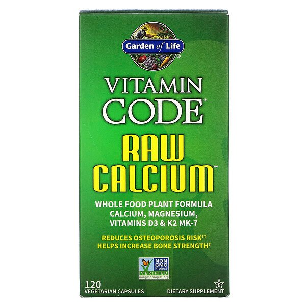 Garden of Life, Vitamin Code, RAW Calcium, 120 Vegetarian Capsules 1 Garden of Life, Vitamin Code, RAW Calcium, 120 Vegetarian Capsules
