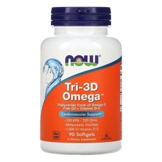 NOW Foods, Tri-3D Omega, 330 EPA / 220 DHA, 90 Softgels