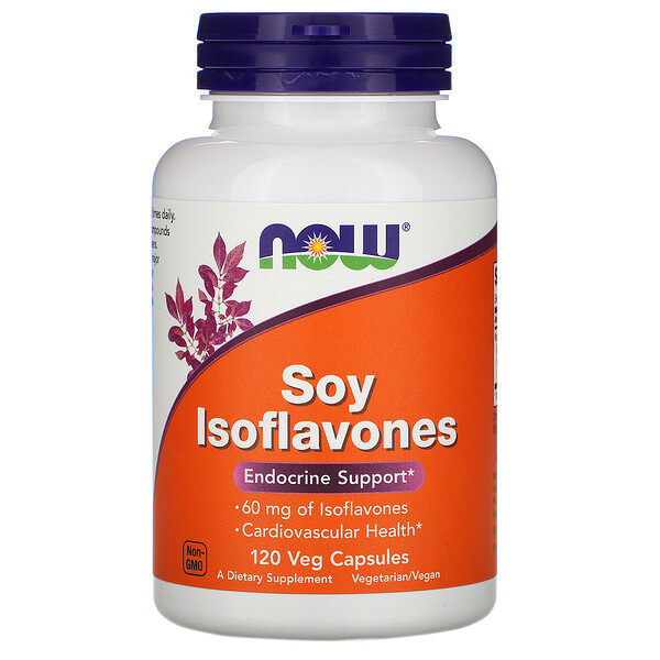 NOW Foods, Soy Isoflavones, 120 Veg Capsules 1 NOW Foods, Soy Isoflavones, 120 Veg Capsules