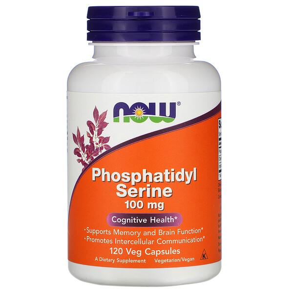 NOW Foods, Phosphatidyl Serine, 100 mg, 120 Veg Capsules 1 NOW Foods, Phosphatidyl Serine, 100 mg, 120 Veg Capsules