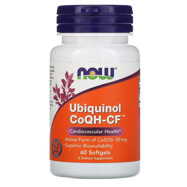 NOW Foods, Ubiquinol CoQH-CF, 60 Softgels 1 NOW Foods, Ubiquinol CoQH-CF, 60 Softgels