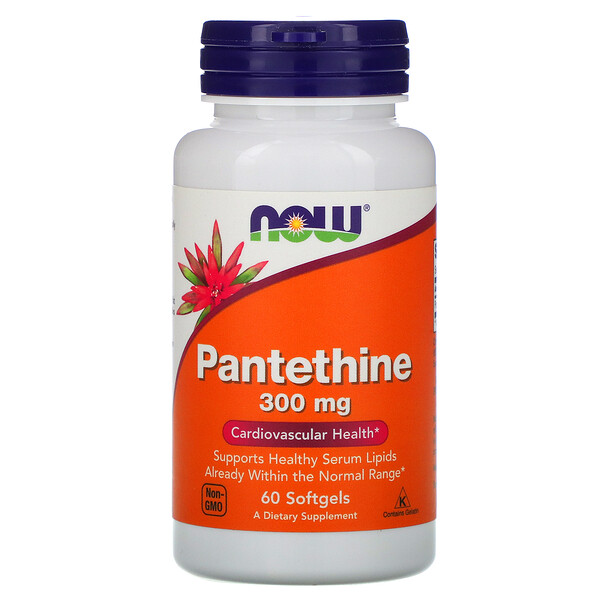 NOW Foods, Pantethine, 300 mg, 60 Softgels 1 NOW Foods, Pantethine, 300 mg, 60 Softgels