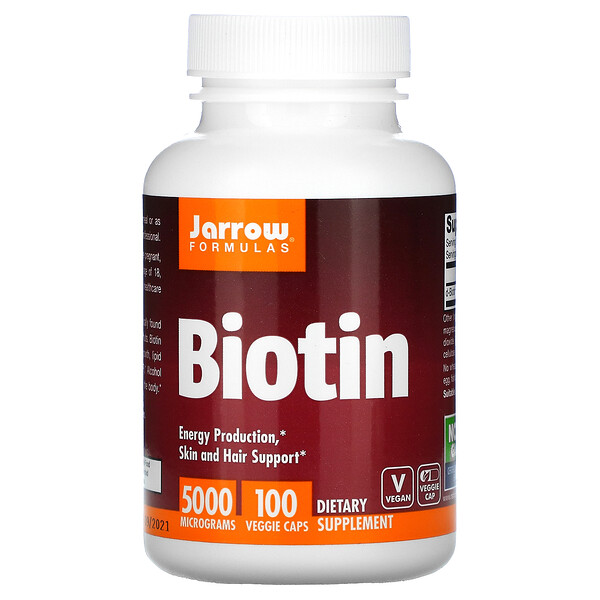 Jarrow Formulas, Biotin, 5,000 mcg, 100 Veggie CapsSingapore