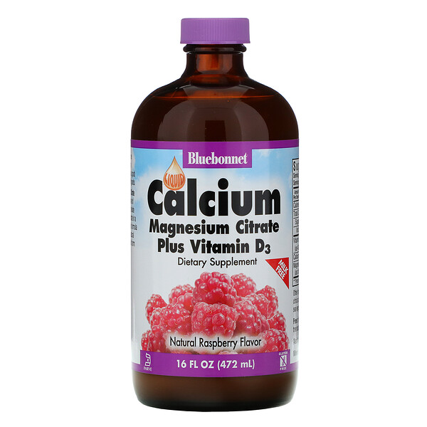 Bluebonnet Nutrition, Liquid Calcium, Magnesium Citrate Plus Vitamin D3, Natural Raspberry Flavor, 16 fl oz (472 ml) 1 Bluebonnet Nutrition, Liquid Calcium, Magnesium Citrate Plus Vitamin D3, Natural Raspberry Flavor, 16 fl oz (472 ml)