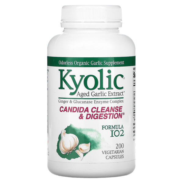Kyolic, Aged Garlic Extract, Candida Cleanse & Digestion, Formula 102