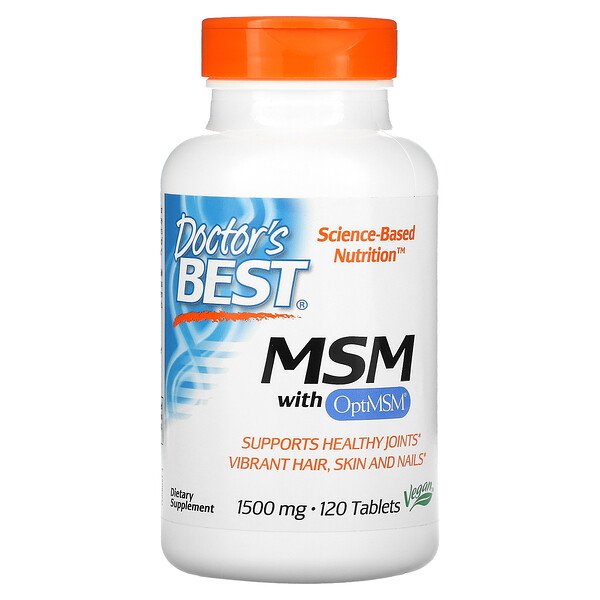 Doctor's Best, MSM with OptiMSM, 1,500 mg, 120 Tablets 1 Doctor's Best, MSM with OptiMSM, 1,500 mg, 120 Tablets