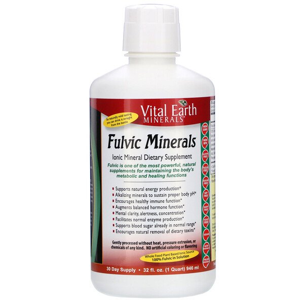 Vital Earth Minerals, Fulvic Minerals, 32 fl oz (946 ml) 1 Vital Earth Minerals, Fulvic Minerals, 32 fl oz (946 ml)