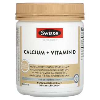 Swisse, Ultiboost, Calcium + Vitamin D, 250 Tablets
