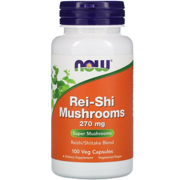 NOW Foods, Rei-Shi Mushrooms, 270 mg, 100 Veg Capsules 1 NOW Foods, Rei-Shi Mushrooms, 270 mg, 100 Veg Capsules