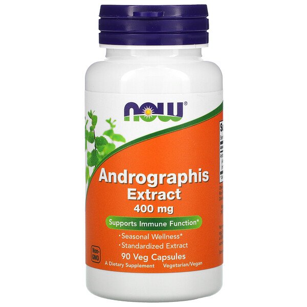 NOW Foods, Andrographis Extract, 400 mg, 90 Veg Capsules 1 NOW Foods, Andrographis Extract, 400 mg, 90 Veg Capsules
