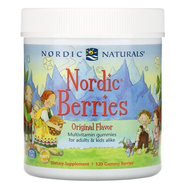Nordic Naturals, Nordic Berries, Multivitamin Gummies, Original Flavor, 120 Gummy Berries 1 Nordic Naturals, Nordic Berries, Multivitamin Gummies, Original Flavor, 120 Gummy Berries