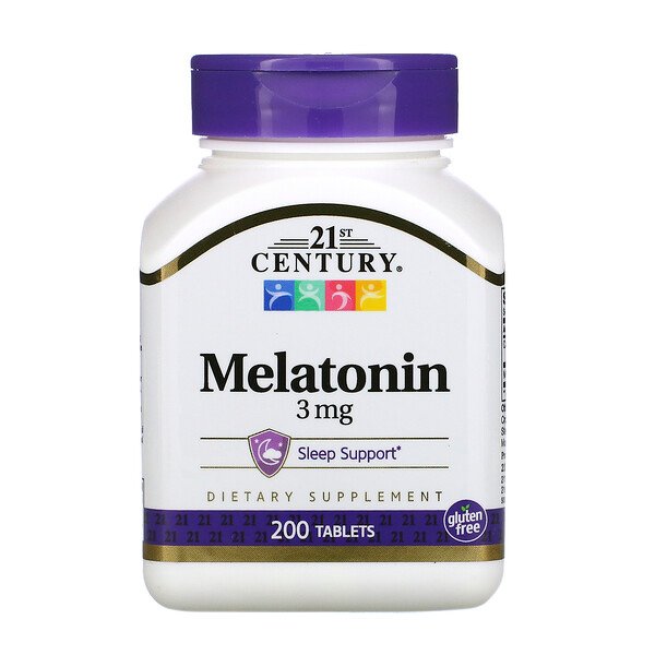 21st Century, Melatonin, 3 mg, 200 Tablets 1 21st Century, Melatonin, 3 mg, 200 Tablets