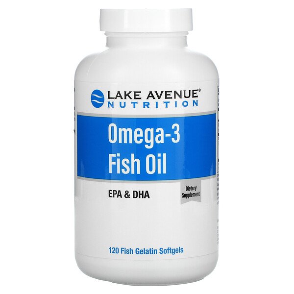 Lake Avenue Nutrition, Omega-3 Fish Oil, 1250 mg, 120 Fish Gelatin Softgels 1 Lake Avenue Nutrition, Omega-3 Fish Oil, 1250 mg, 120 Fish Gelatin Softgels