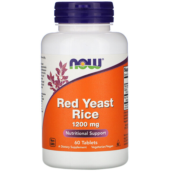 NOW Foods, Red Yeast Rice, 1200 mg, 60 Tablets 1 NOW Foods, Red Yeast Rice, 1200 mg, 60 Tablets