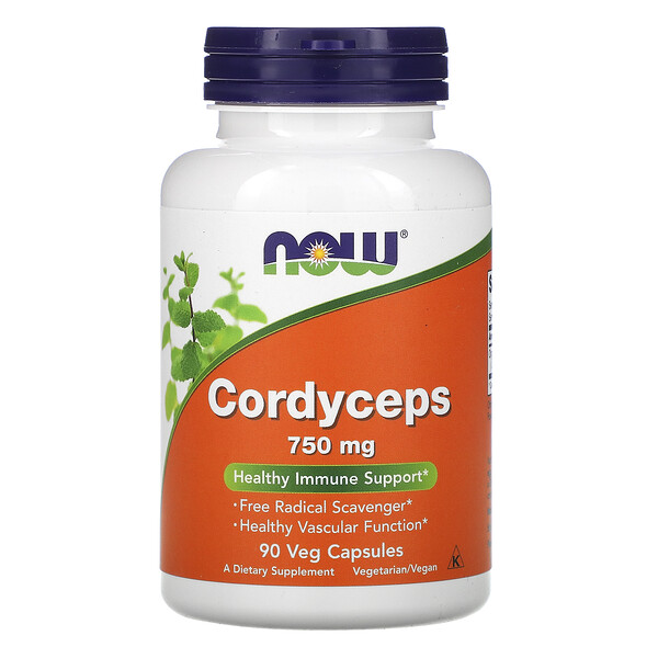 NOW Foods, Cordyceps, 750 mg, 90 Veg Capsules 1 NOW Foods, Cordyceps, 750 mg, 90 Veg Capsules